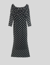 VESTIDO ELÁSTICO LUNARES SIN HOMBROS